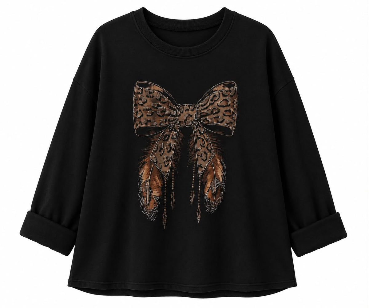 Pullover „Bow Detail“ – Schwarz