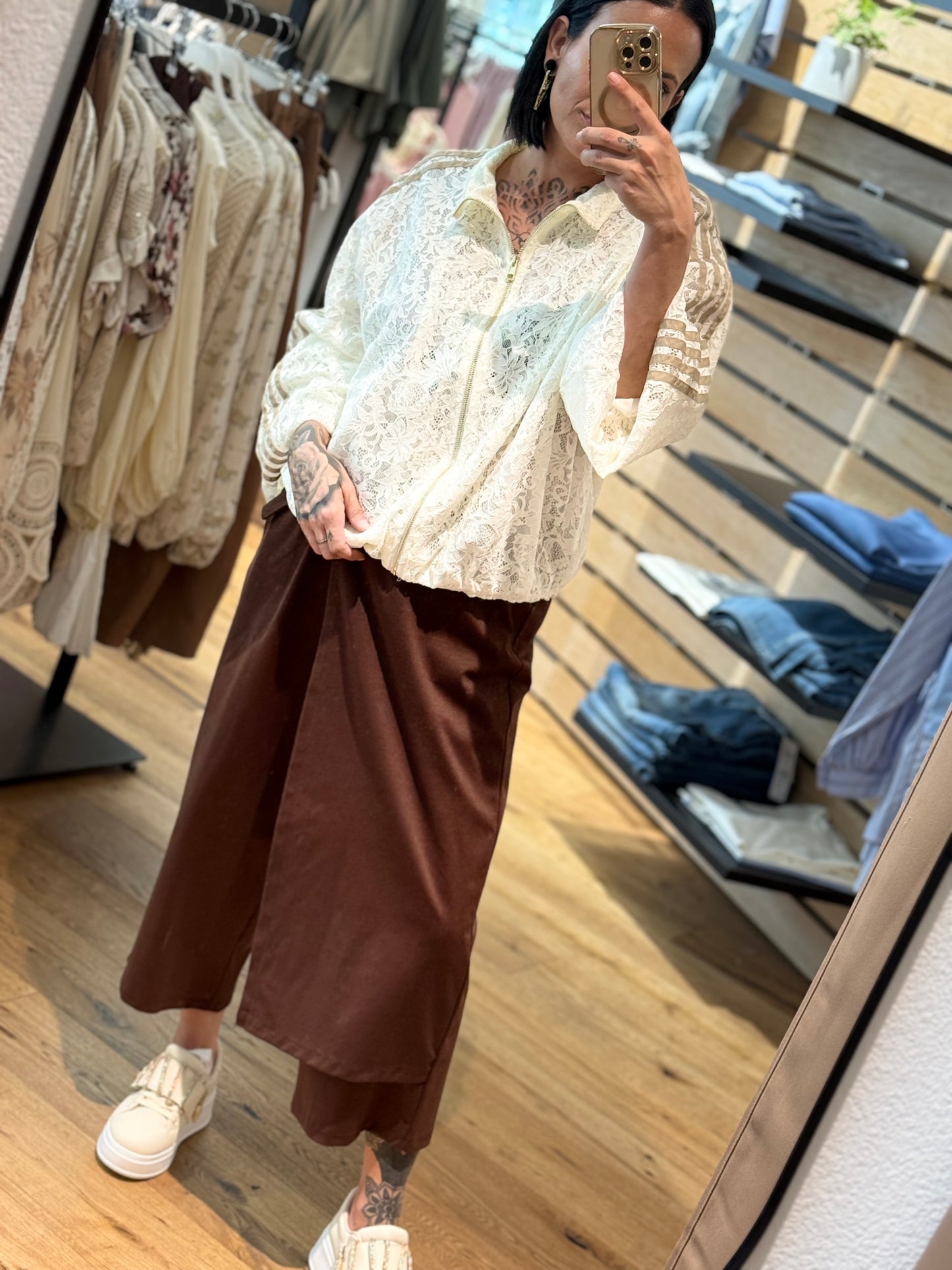 Lace Zip Jacket – Offwhite