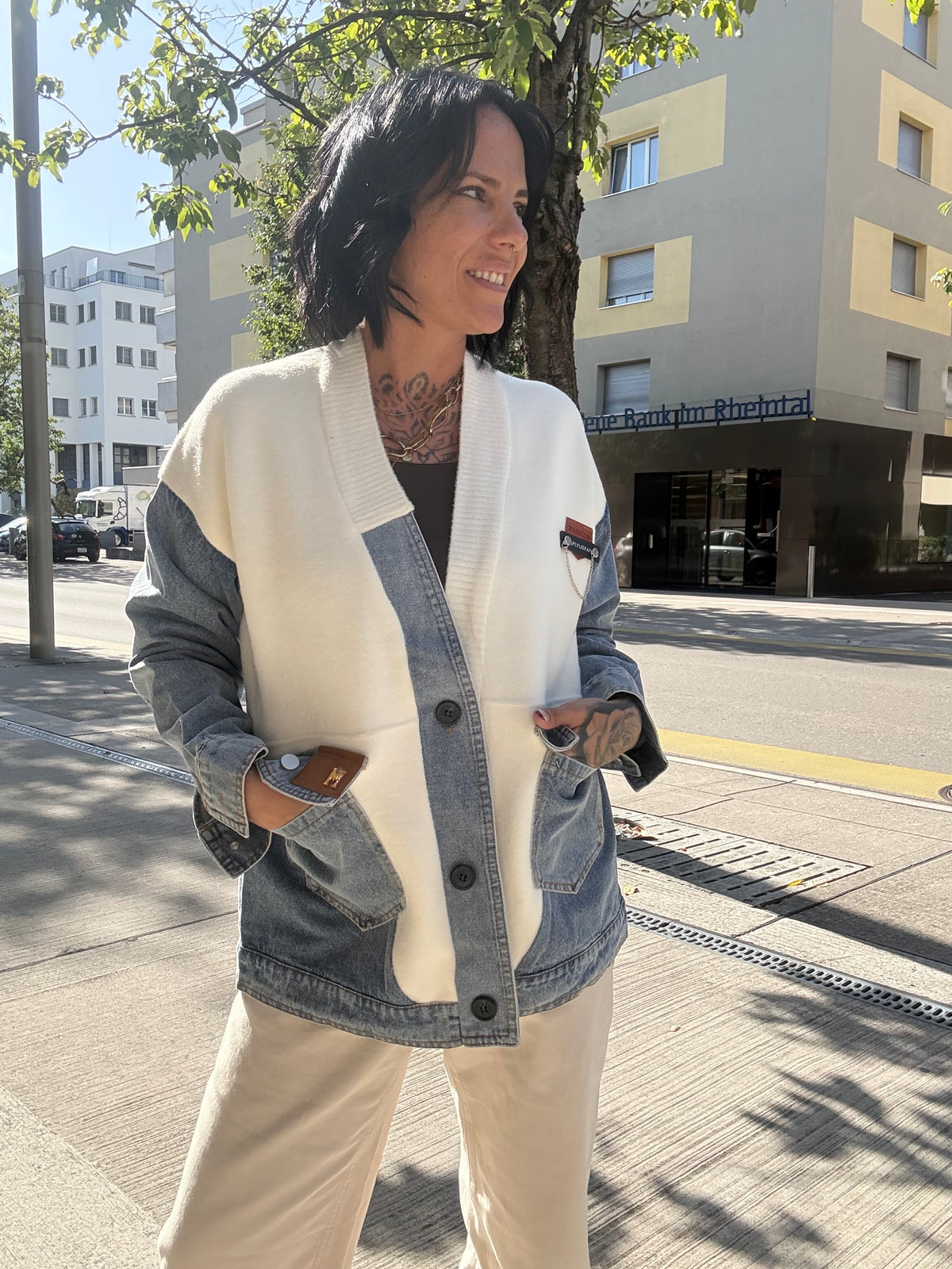 Cardigan Alessia - Denim Mix