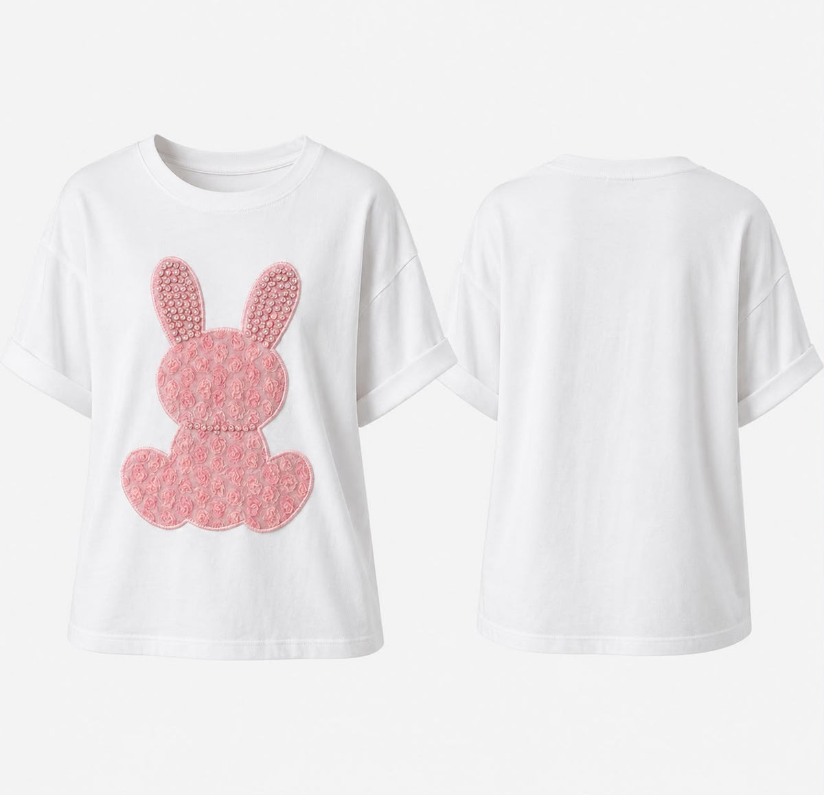 T-Shirt „Bunny“ – Weiss