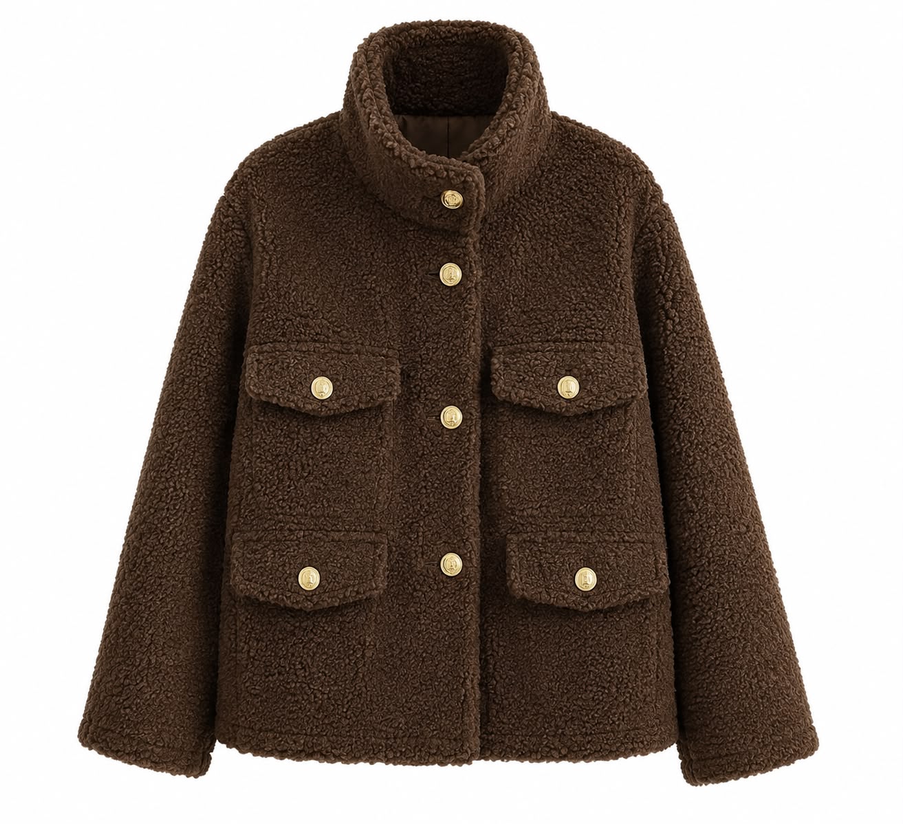 Teddy Jacke – Beige & Braun