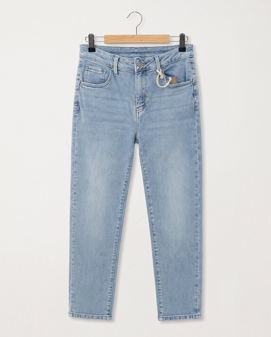 Straight Leg Jeans – Light Denim
