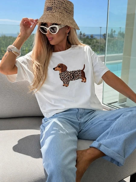 Leopard Dachshund T-Shirt