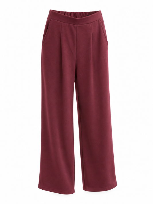 Wide-Leg Hose Bordeaux