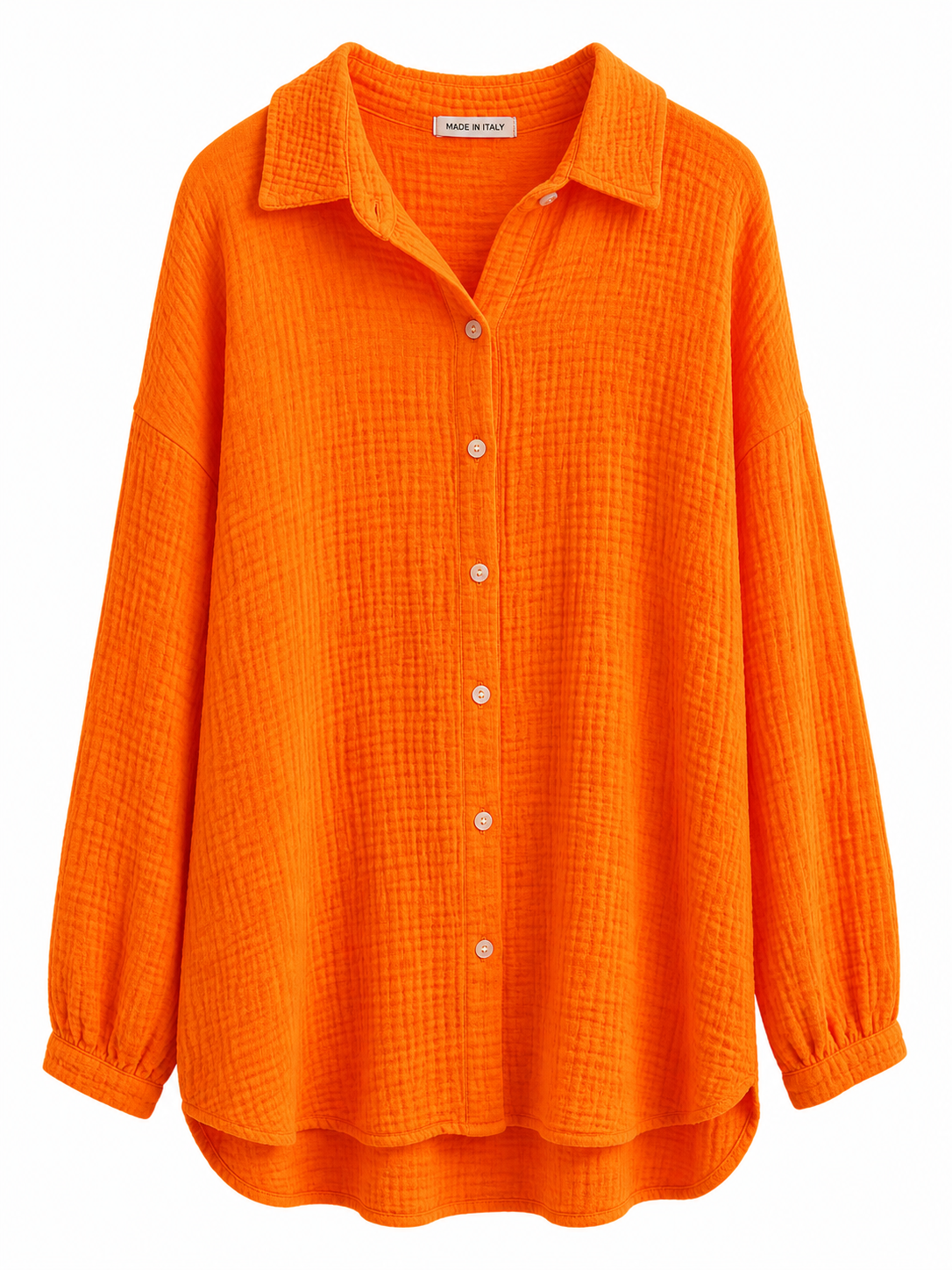 Oversize Bluse mit Eye-Detail