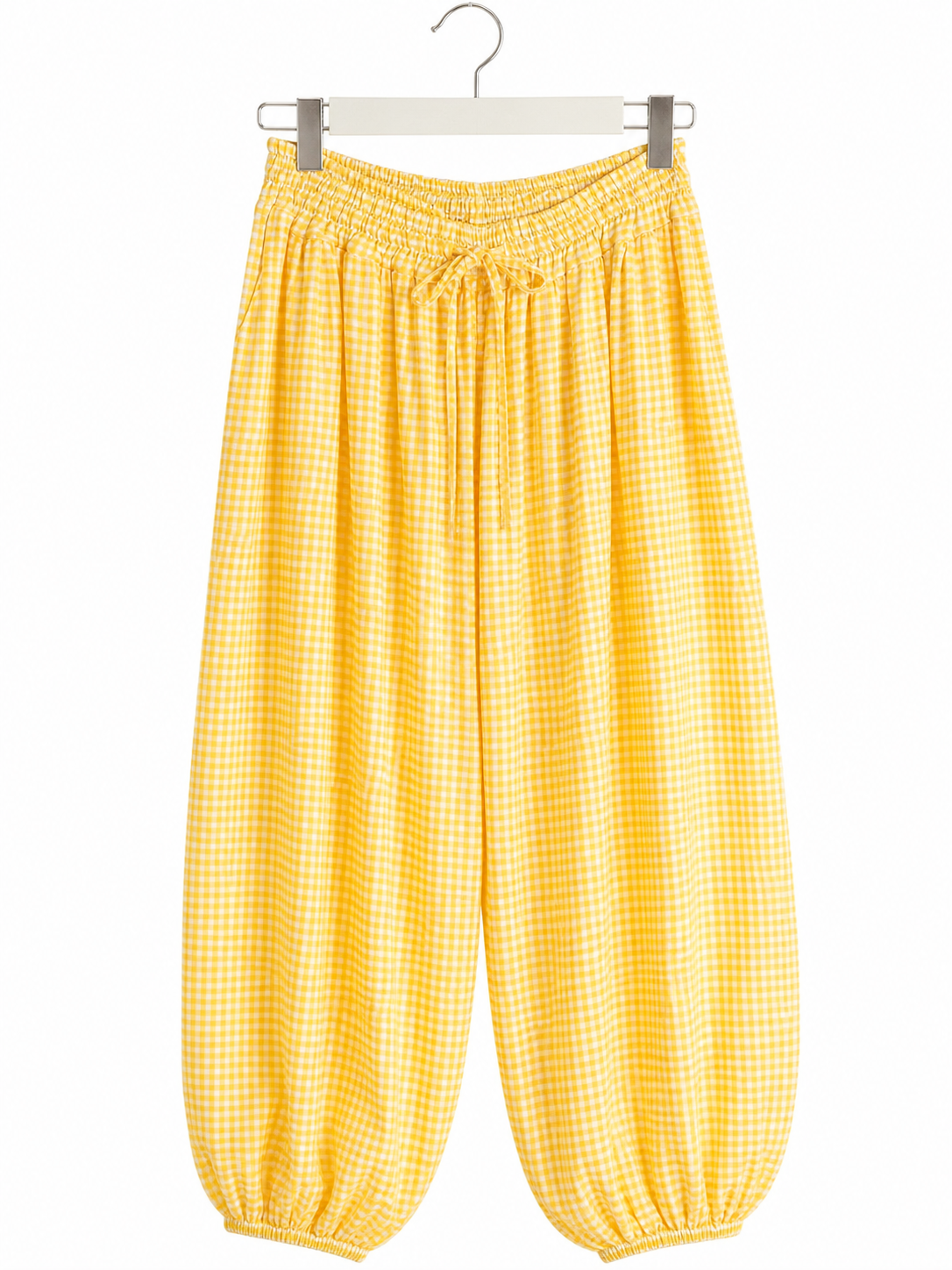 Karierte Sommerhose mit Gummibund