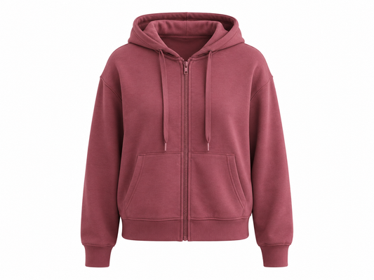 Sweatjacke Bordeaux mit Kapuze