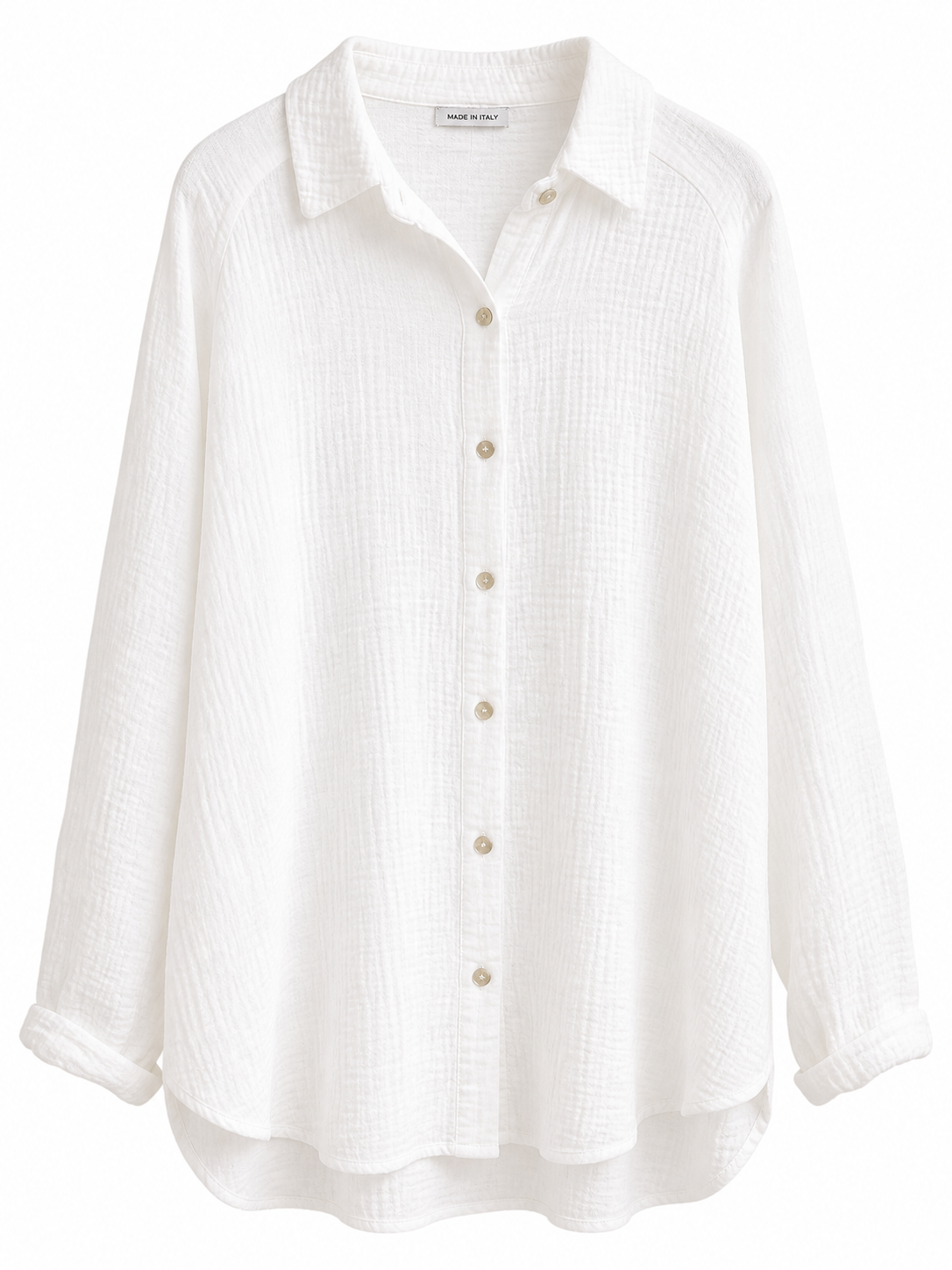 Oversize Bluse mit Eye-Detail