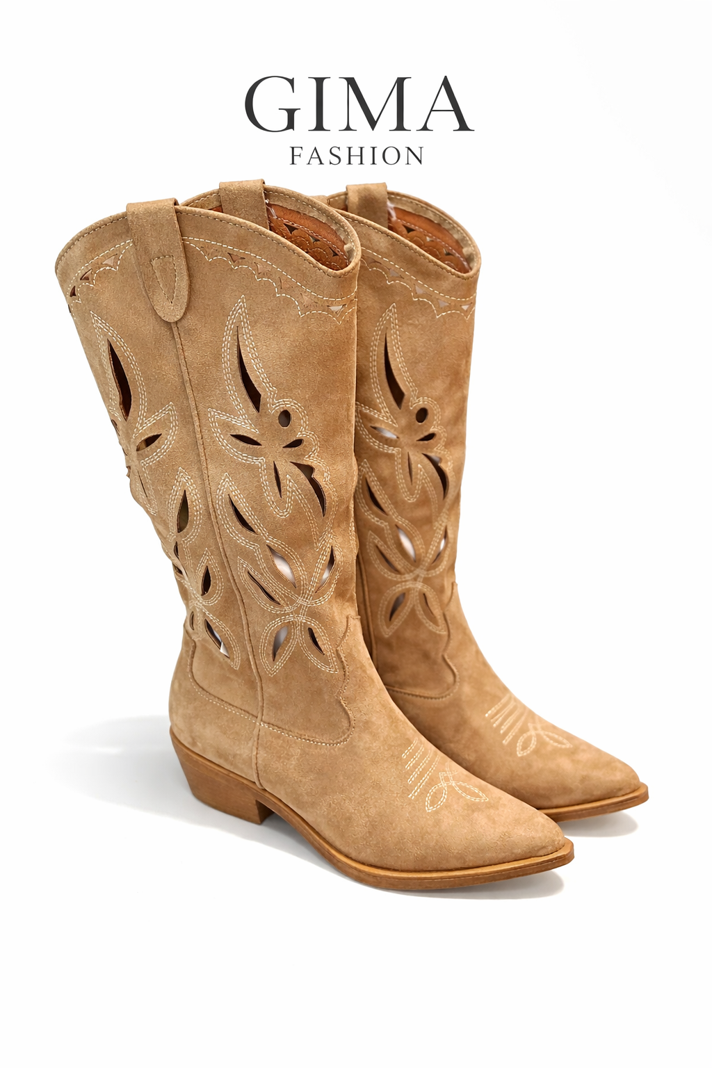Damen Cowboy Boots mit Cut-Out Design