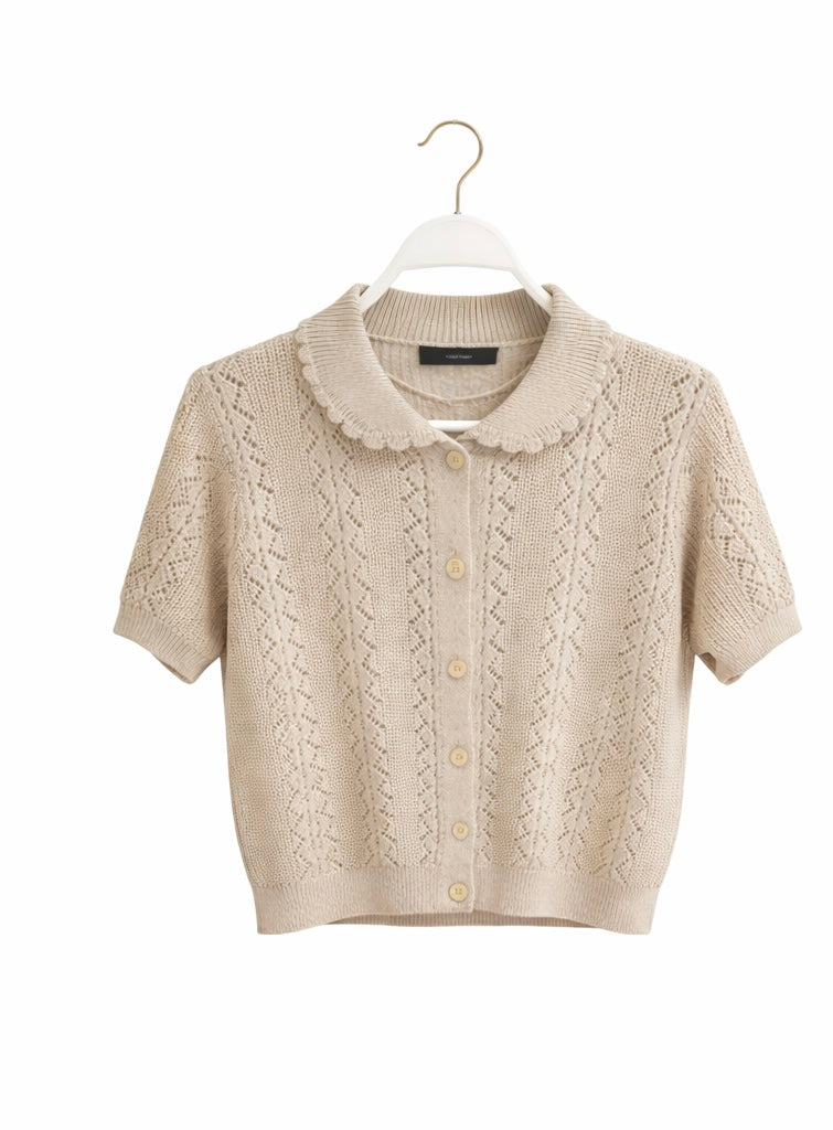 Strickjacke mit Kragen