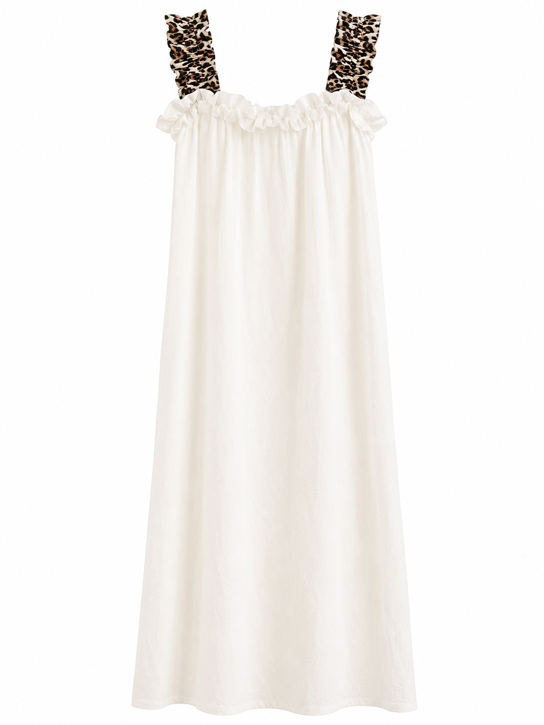 Damen Maxikleid mit Leo-Trägern