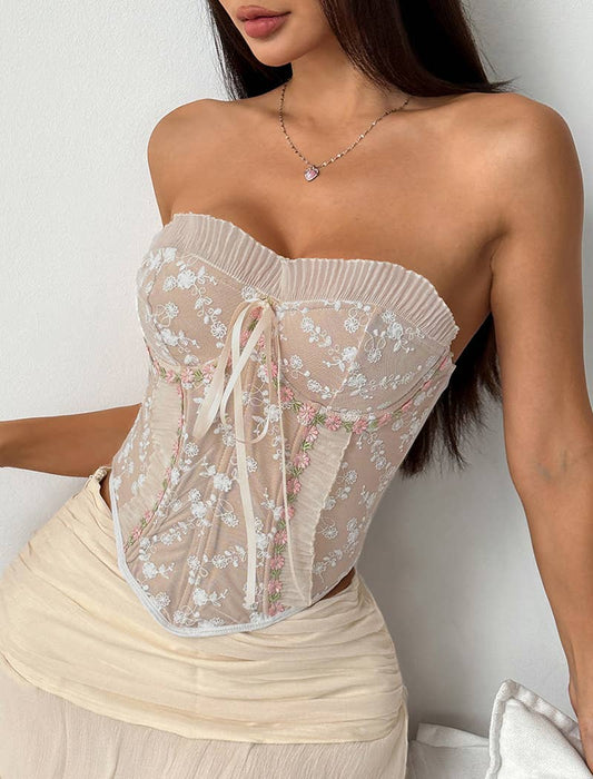 Bustier-Top mit zarten Details
