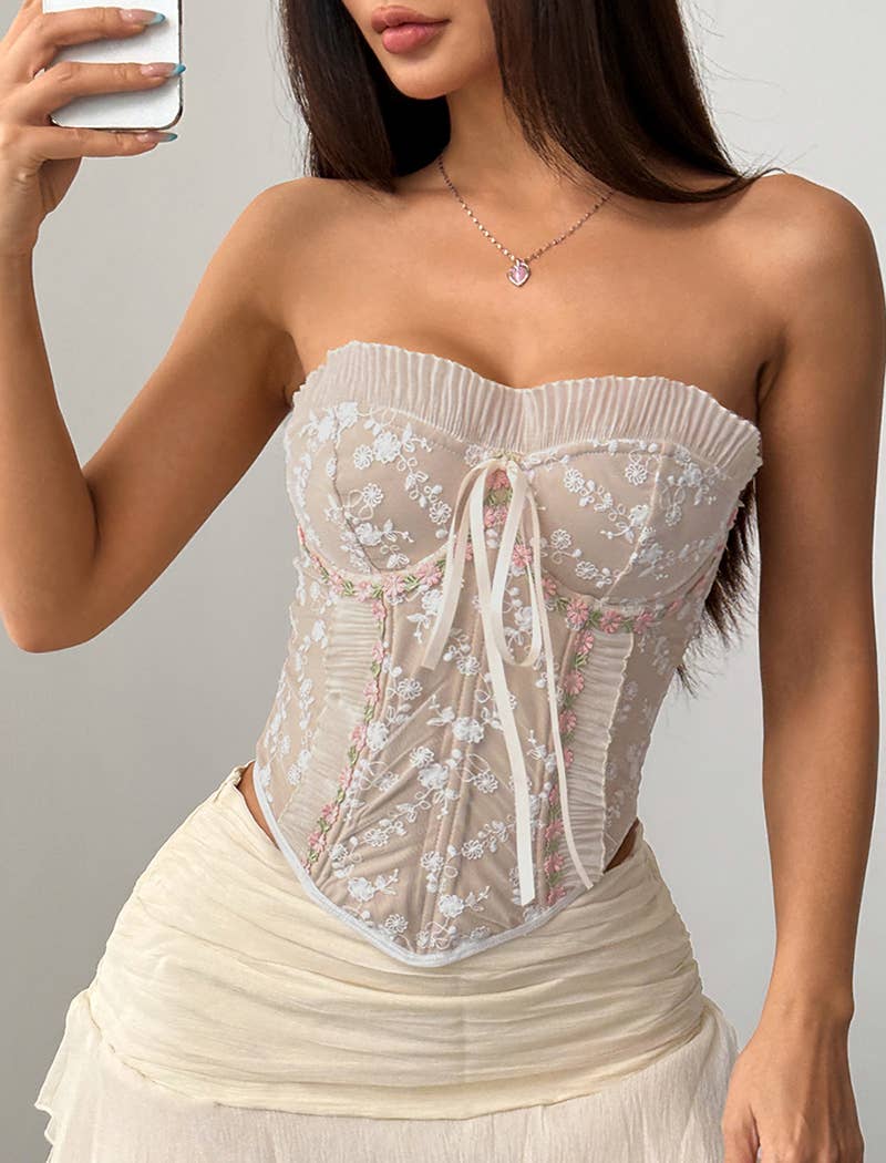 Bustier-Top mit zarten Details