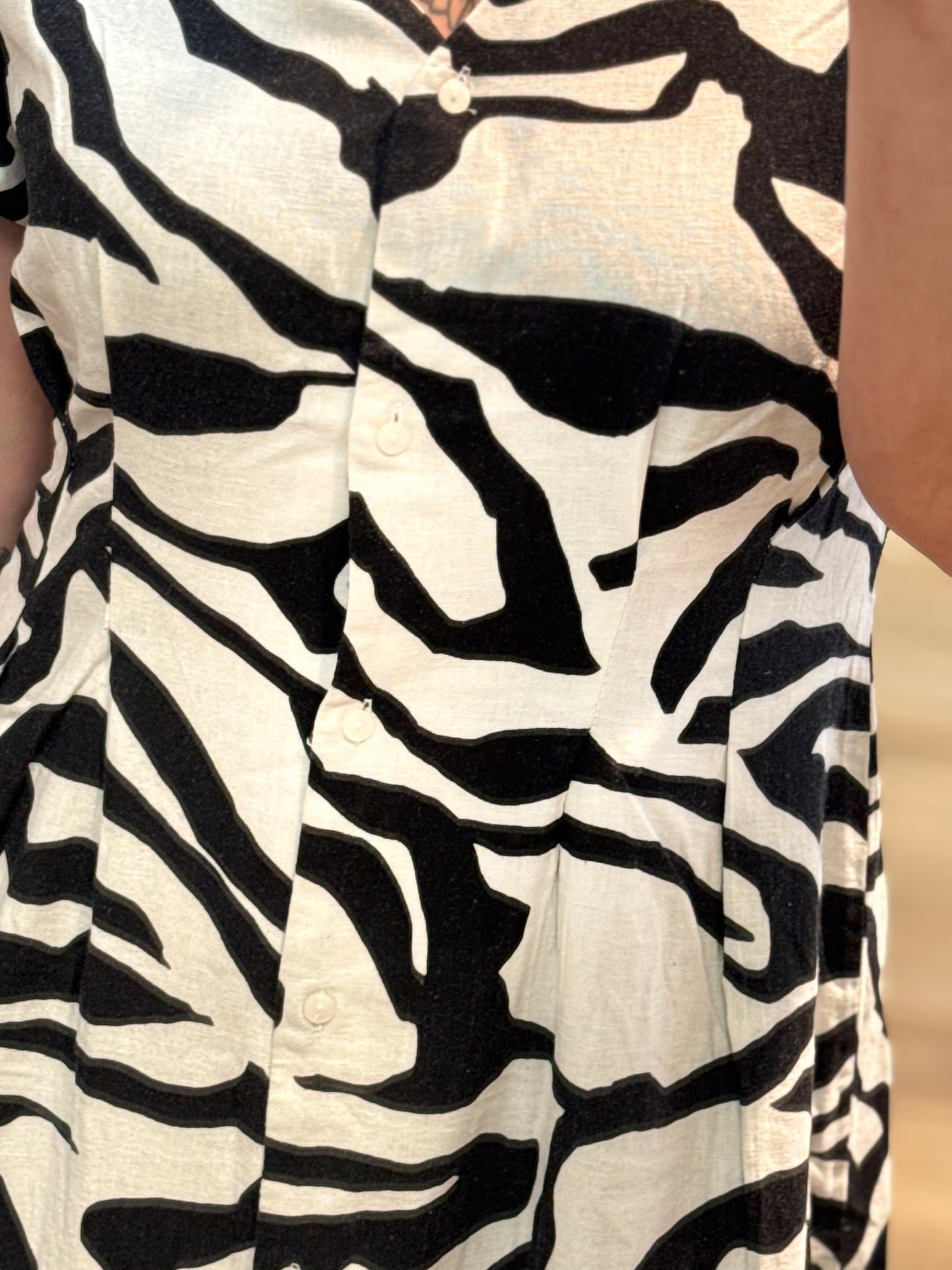 Zebra Midi Kleid 🖤🤍