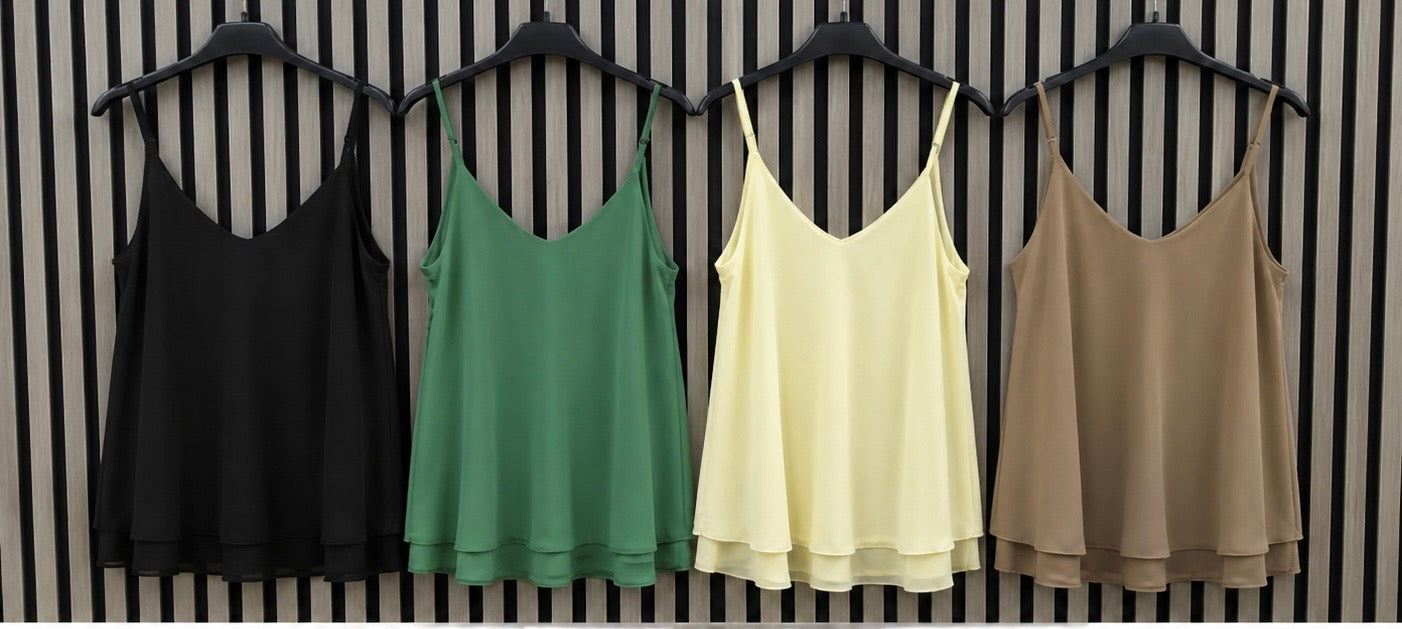 top mit Volant – verschiedene Farben