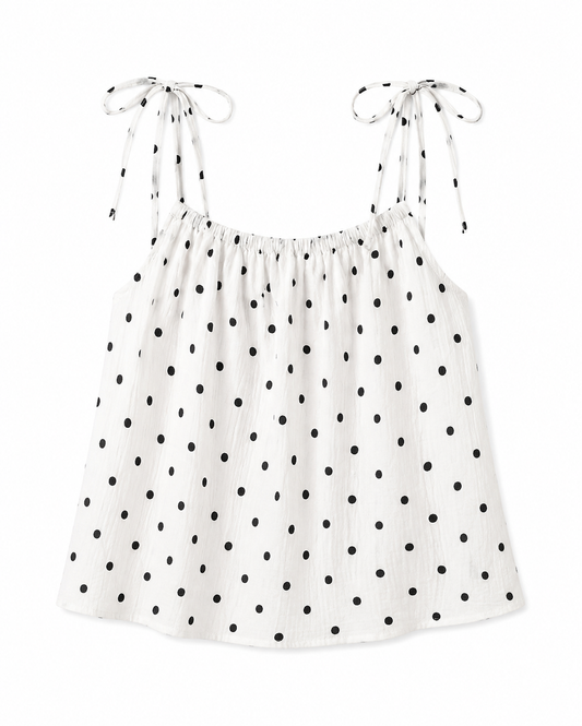 Pünktchen Sommer Top mit Schleifen