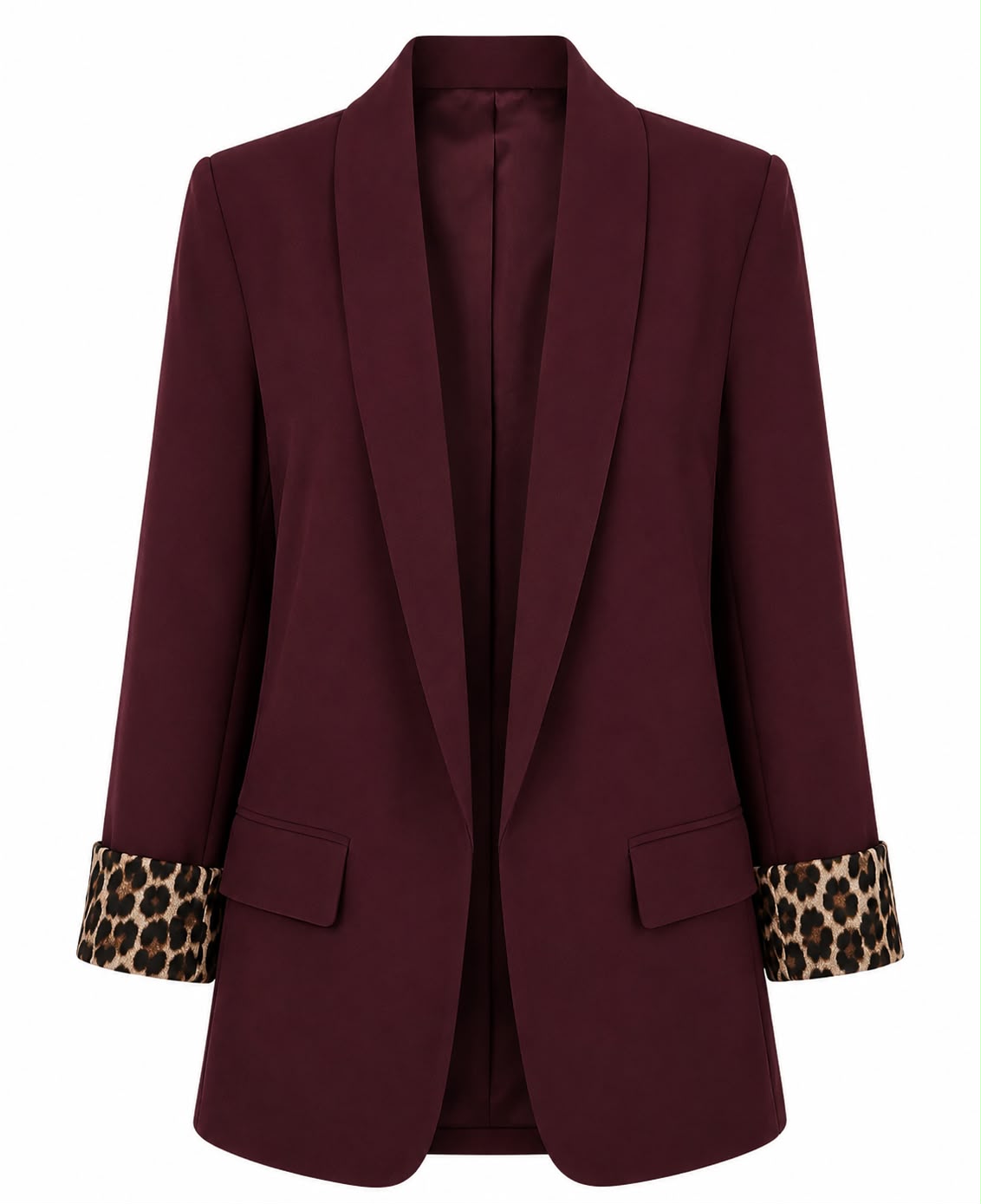 Blazer „Leo Detail“ – Schwarz & Bordeaux
