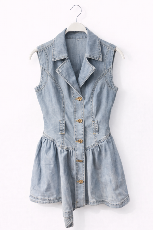 Jeanskleid mit Gürtel