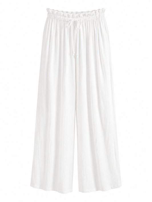 Damen Palazzo Hose Weiss