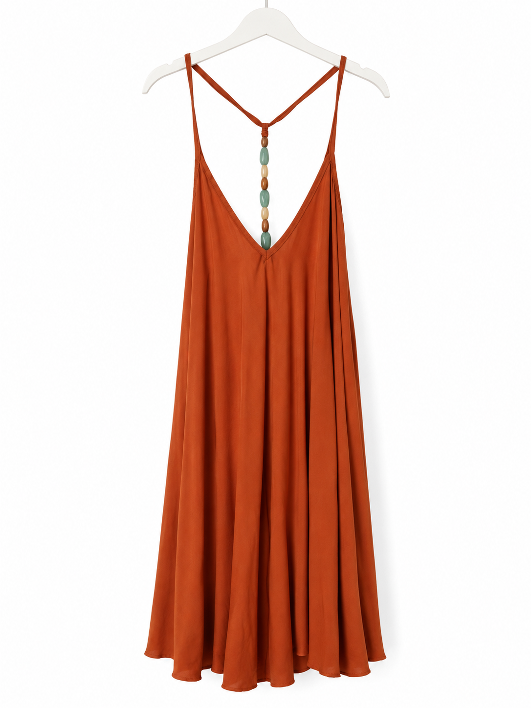 Kleid mit Rückenausschnitt & Perlen