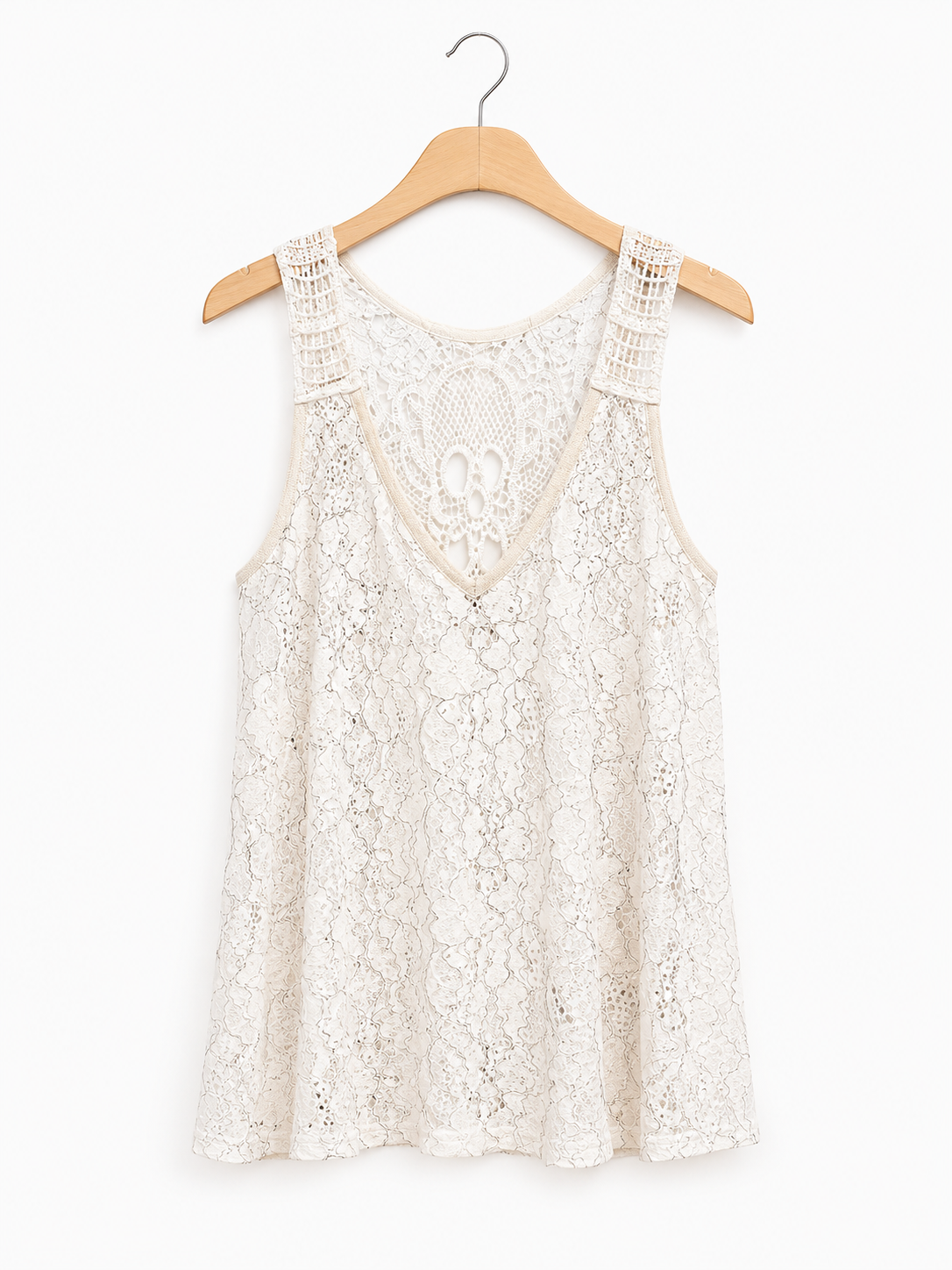 Spitzentop Boho Chic – Creme
