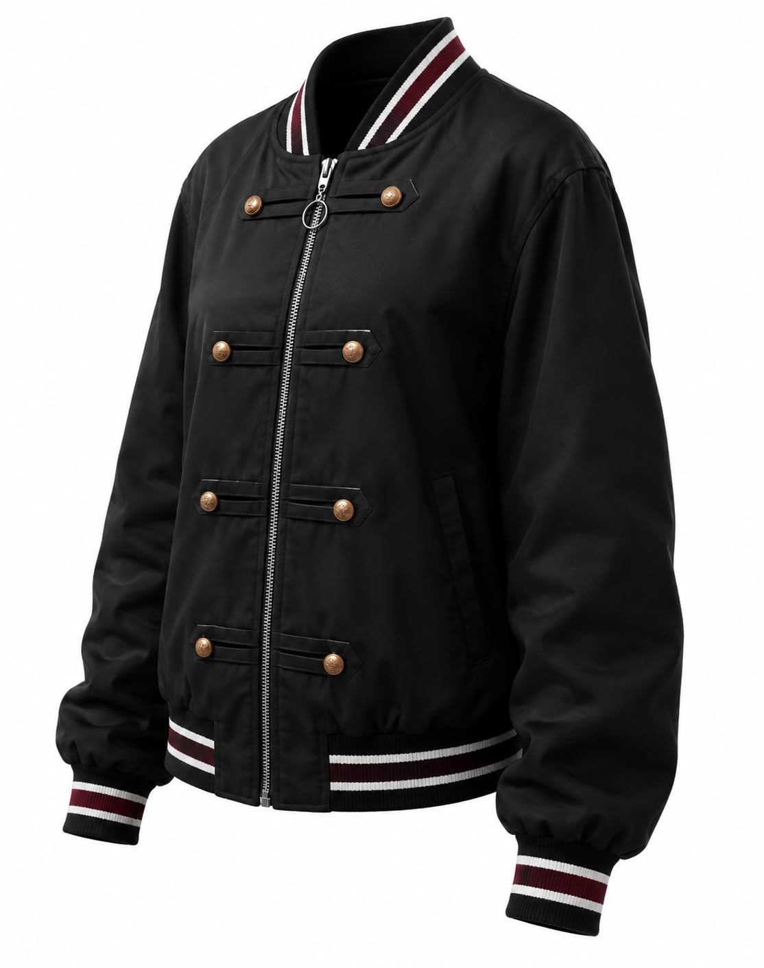 College Jacke – Braun & Schwarz