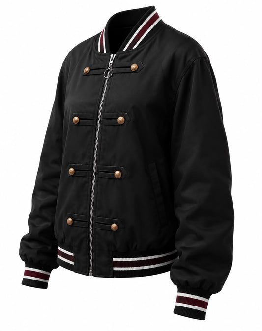 College Jacke – Braun & Schwarz