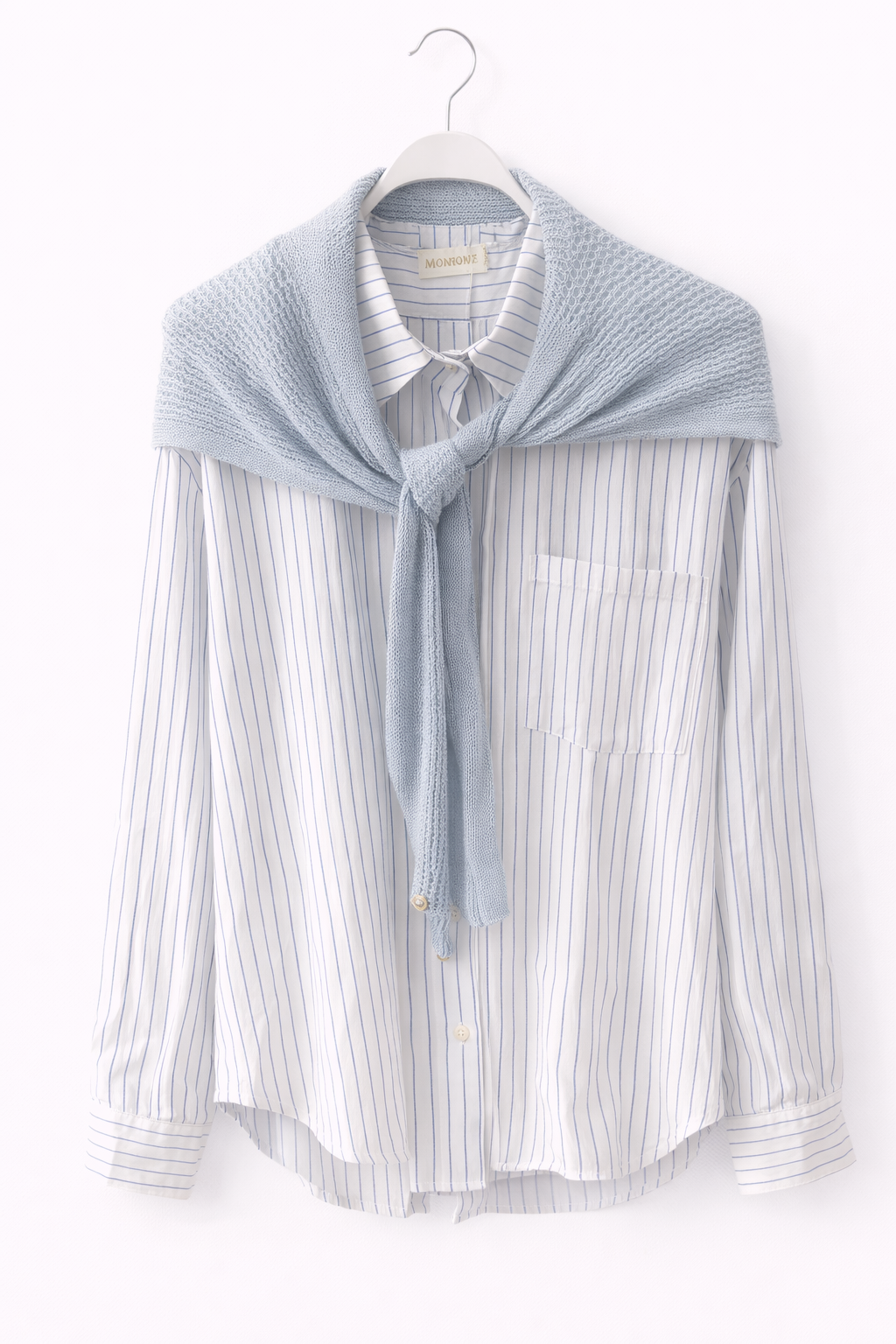 Bluse mit Strickdetail (2-in-1 Look)