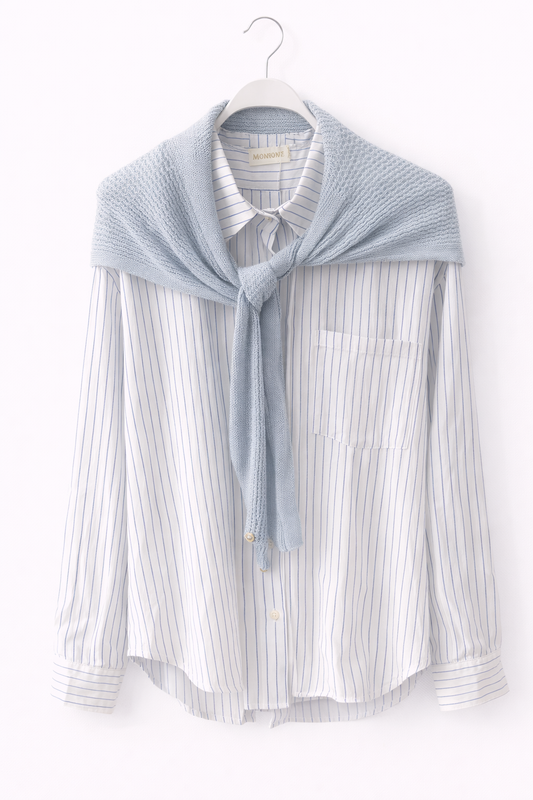 Bluse mit Strickdetail (2-in-1 Look)