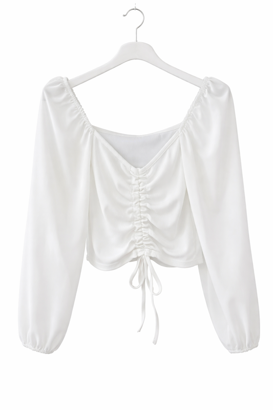Off-Shoulder Bluse Weiss
