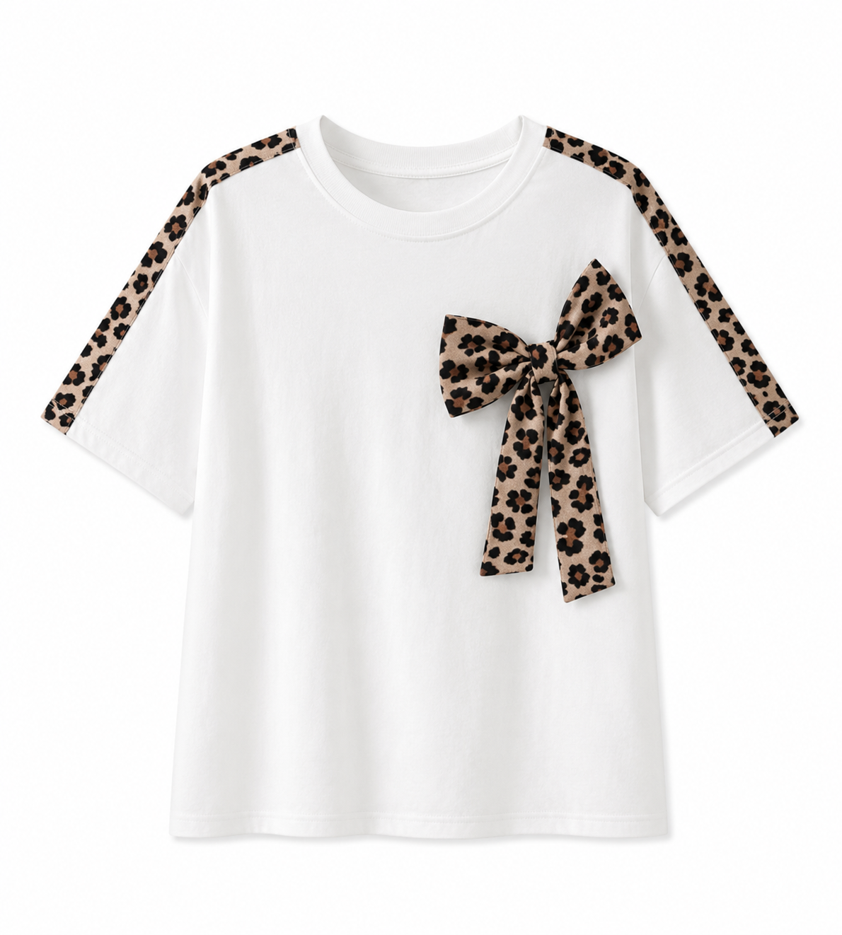 Leo Bow T-Shirt Weiss