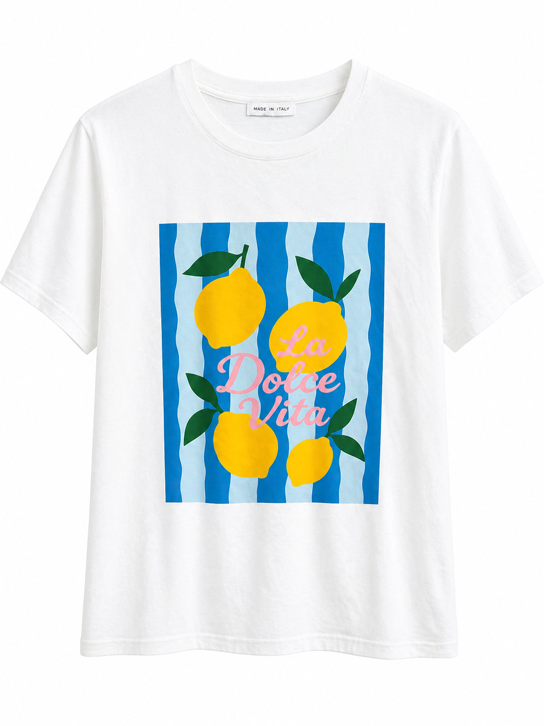 T-Shirt “La Dolce Vita” Lemon Print