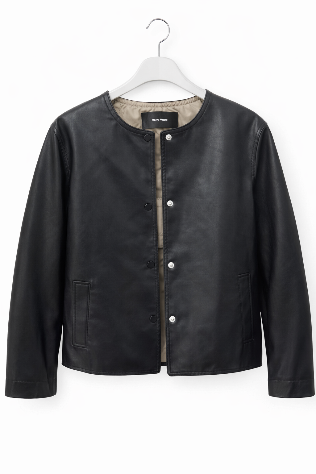 Kunstleder Jacke – Schwarz