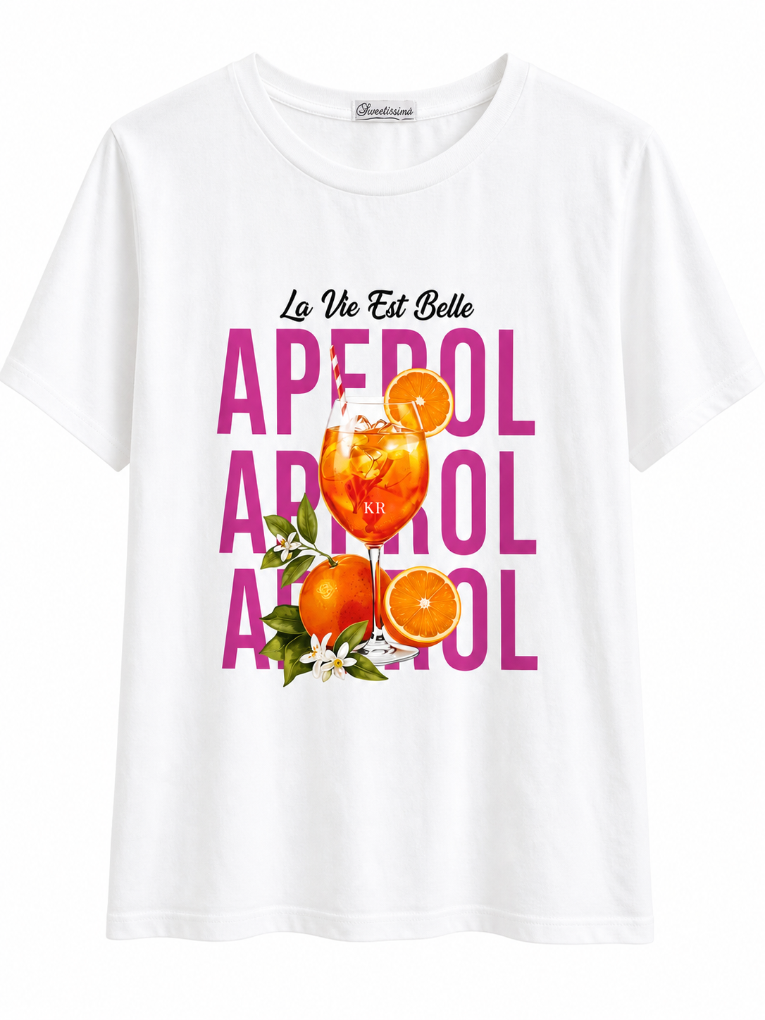 T-Shirt “Aperol La Vie Est Belle” Print