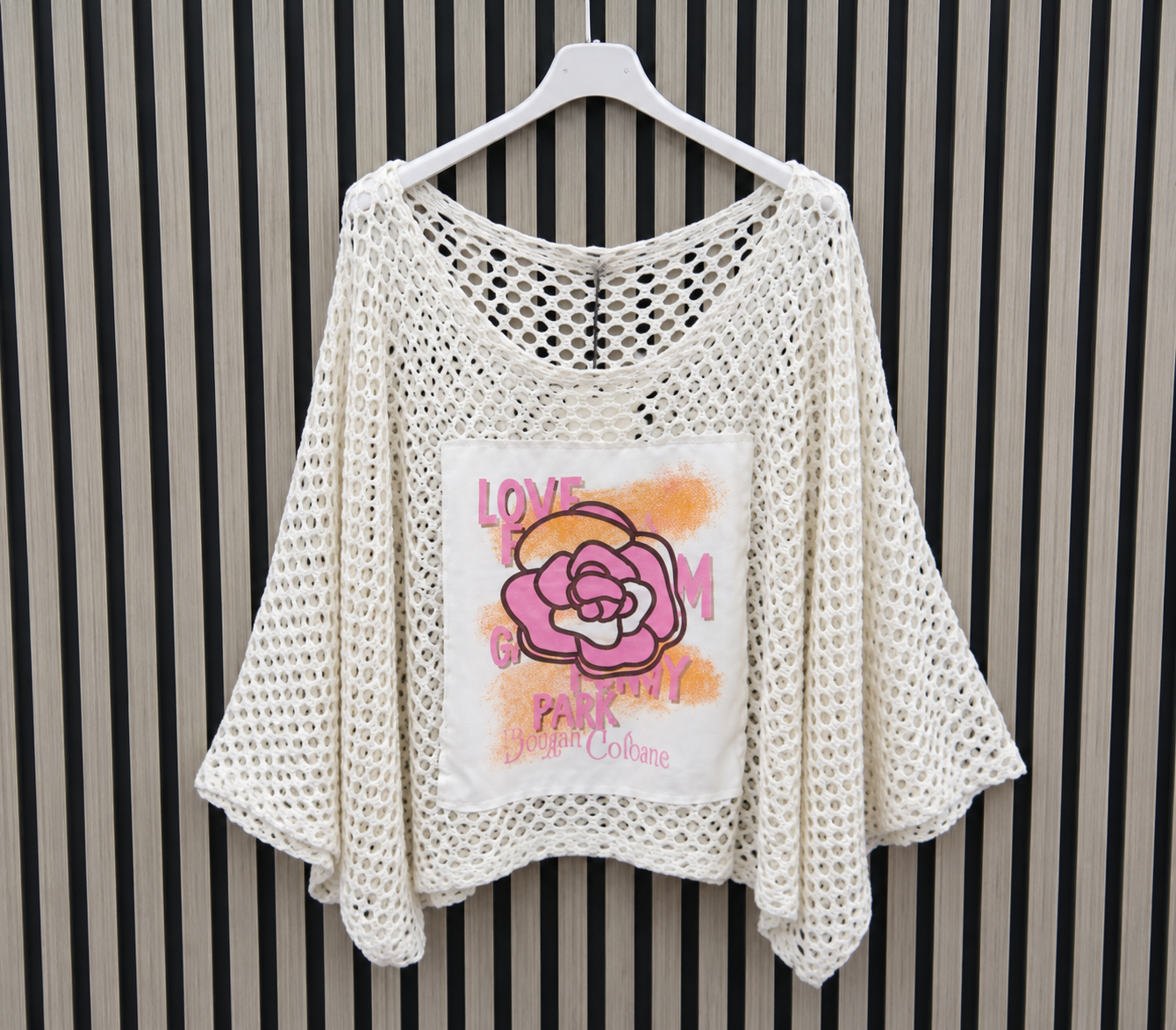 Häkelpullover „Love Bloom“ – Creme