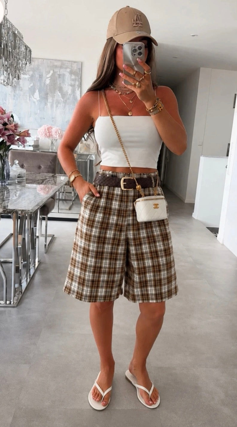 Karierte Bermuda Shorts