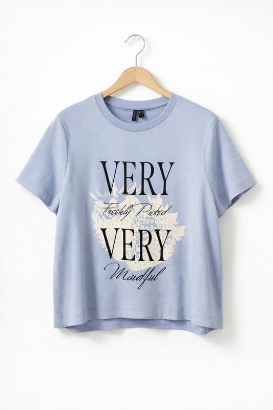T-Shirt “VERY Mindful” – Light Blue