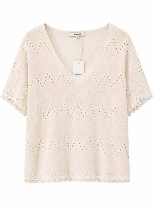 Shirt mit Häkelmuster