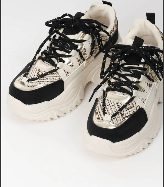 Chunky Sneaker Schwarz/Beige