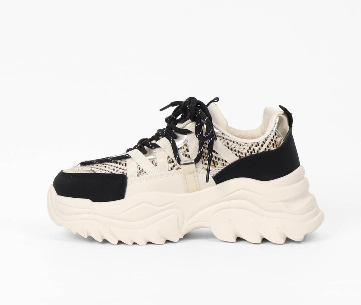 Chunky Sneaker Schwarz/Beige