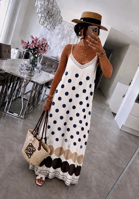 Maxikleid mit Punkte-Print