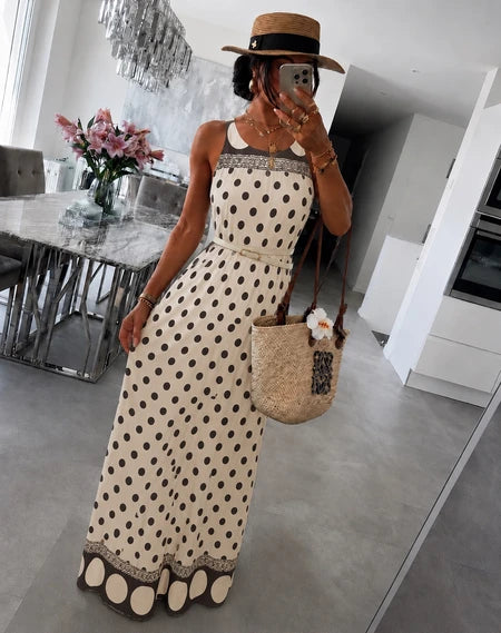 Maxikleid mit Punkte-Print