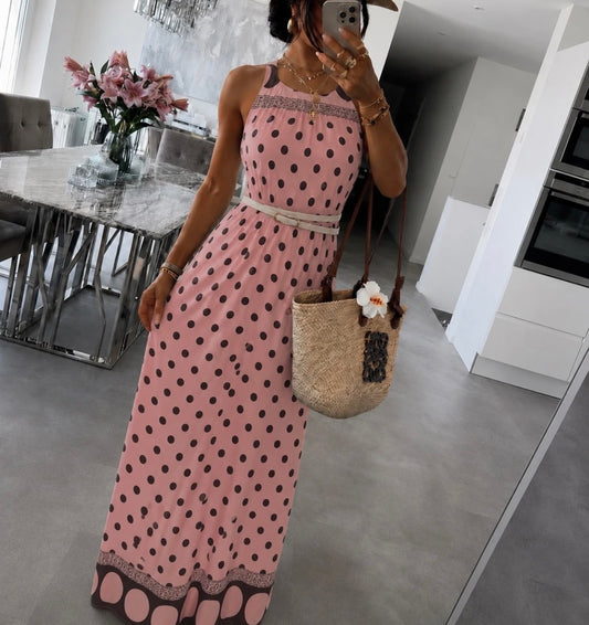 Maxikleid mit Punkte-Print