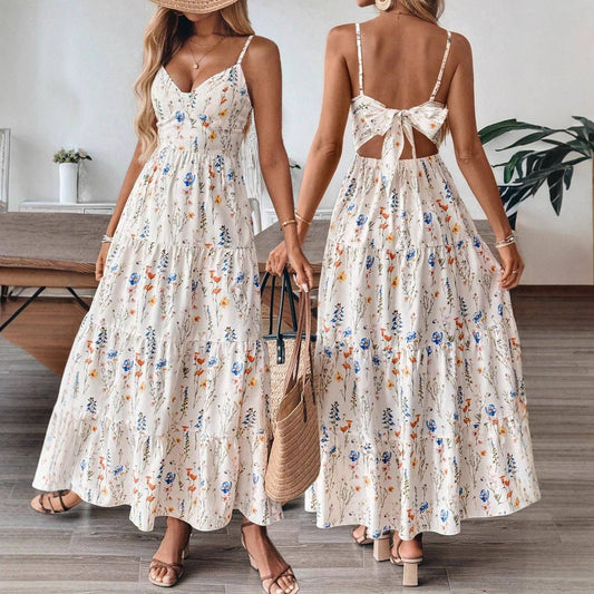 2026 Damen Das Resort Trägerloses Ärmelloses Midikleid